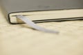 Note book with fabric bookmark Royalty Free Stock Photo