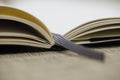 Note book with fabric bookmark Royalty Free Stock Photo