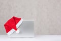 Note book and Santas hat Royalty Free Stock Photo