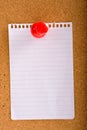 Note on Bulletin board Royalty Free Stock Photo