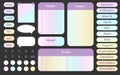 Note card sticker scrapbooking planner flat set