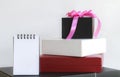 Note and Gift Box Royalty Free Stock Photo