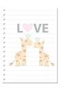 Note giraffe love paper sheet 2