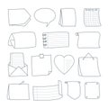 Note hand drawn elements set Royalty Free Stock Photo