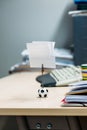 Note holder with soccer ball Royalty Free Stock Photo