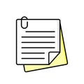 Note icon. Taking note icon thin line for web and mobile