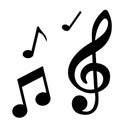Note Icon Vector. Music illustration sign. song symbol. melody logo. For web sites