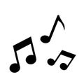 Note Icon Vector. Music illustration sign. song symbol. melody logo. For web sites