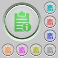 Note info push buttons Royalty Free Stock Photo