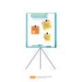 note memo on board for reminder, bulletin or schedule concept vector illustration with flat style design Royalty Free Stock Photo