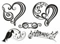 Note music icons vector isolated template. Vector illustration Royalty Free Stock Photo