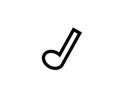 Note music symbol sound sign Royalty Free Stock Photo