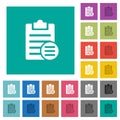 Note options square flat multi colored icons
