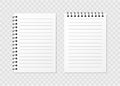 Note pad blank, template. Clear sheet of paper. Vector illustration. EPS 10 Royalty Free Stock Photo