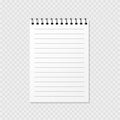 Note pad icon. Clear sheet of paper. Vector illustration. EPS 10