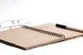 Note pad pen and glasses Royalty Free Stock Photo