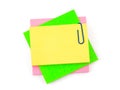 Note paper and clip Royalty Free Stock Photo