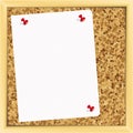 Note paper on cork board. Royalty Free Stock Photo