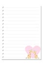 Note giraffe love paper sheet Royalty Free Stock Photo