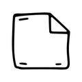 note paper line vector doodle simple icon Royalty Free Stock Photo