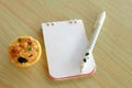 Note paper pen write menu Royalty Free Stock Photo