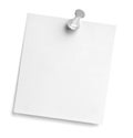 Note paper push pin message red white black Royalty Free Stock Photo
