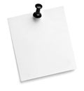 note paper push pin message red white black Royalty Free Stock Photo