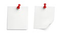 note paper push pin message red white black Royalty Free Stock Photo