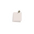 Note paper with pushbutton illustration. note paper with pushbutton flat icon on white background. note paper with Royalty Free Stock Photo