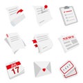 Note Paper Sheet Newspaper Page Letter Calendar Ticket Vector