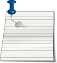 Note paper with Tack Royalty Free Stock Photo