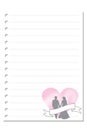 Note valentine days paper sheet 2 Royalty Free Stock Photo