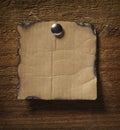 Note paper on wooden wall business Royalty Free Stock Photo