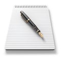 Note Pat & Pen Royalty Free Stock Photo