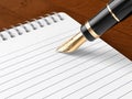 Note Pat & Pen Royalty Free Stock Photo