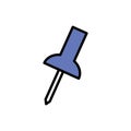 Isolated note pin line and fill style icon vector design