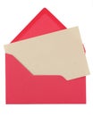 Note in a pink envelope