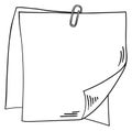 Note sketch. Empty paper square. Doodle frame Royalty Free Stock Photo