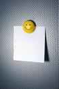 Note with Smiley Magnet