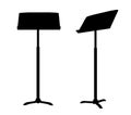 Note stand icon. Music instrument silhouette. Creative concept design in realistic style. illustration on white background. Royalty Free Stock Photo