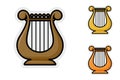 Note sticker set with Harp