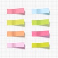 Note sticky sticker isolated. Adhesive office paper tape vector illustration