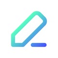 Note taking pixel perfect gradient linear ui icon Royalty Free Stock Photo