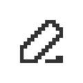 Note taking pixelated ui icon Royalty Free Stock Photo