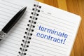 Note: terminate contract Royalty Free Stock Photo