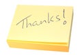 Note of thanks Royalty Free Stock Photo