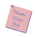 Note of thanks Royalty Free Stock Photo