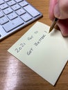 Note to self 2021 got to get better Royalty Free Stock Photo
