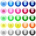 Note unlock icons in color glossy buttons