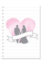 Note valentine days paper sheet 1 Royalty Free Stock Photo